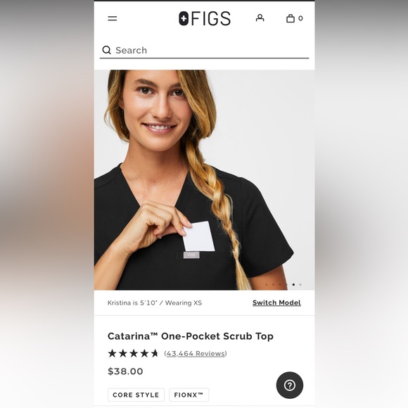 FIGS Scrub Top - Picture 5 of 8